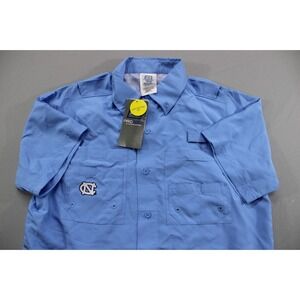 Pro Edge North CarolinaUniversity Vented Fishing Shirt Button Up Short Sleeve S